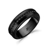 Black Stone Matte Band - Men Ring - The Steel Shop