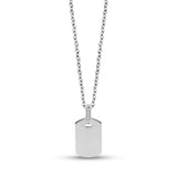 Mini Stone-Set Dog Tag - Women Pendant - The Steel Shop