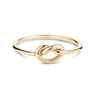 خاتم المرأة - الحد الأدنى من الذهب الصلب الحب عقدة الخاتم